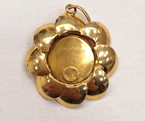 Pendentif Médaille Vierge Marie en Or Jaune 18k
