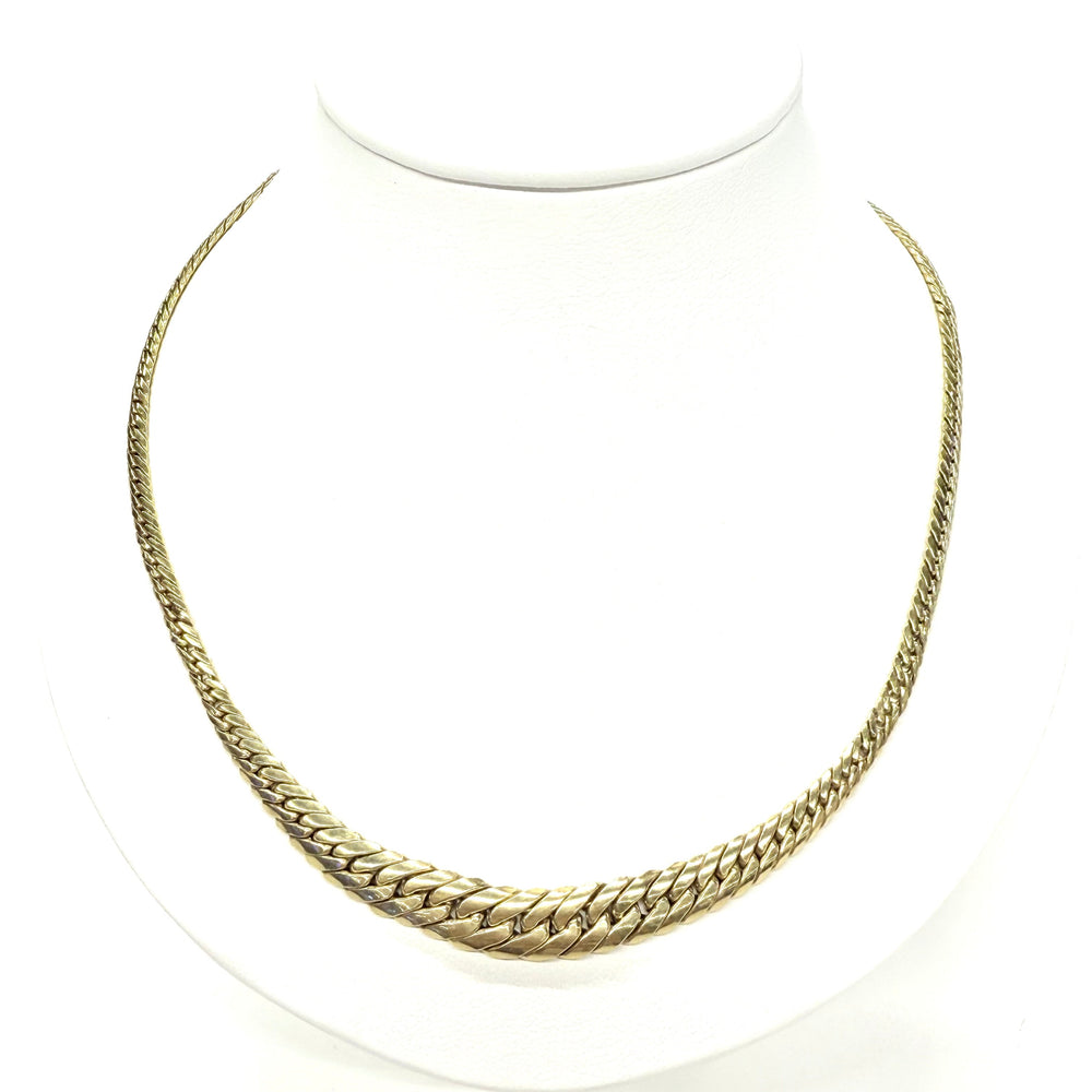 Collier Ras du Cou Or Jaune Maille Anglaise 18k - 8.60 Grs