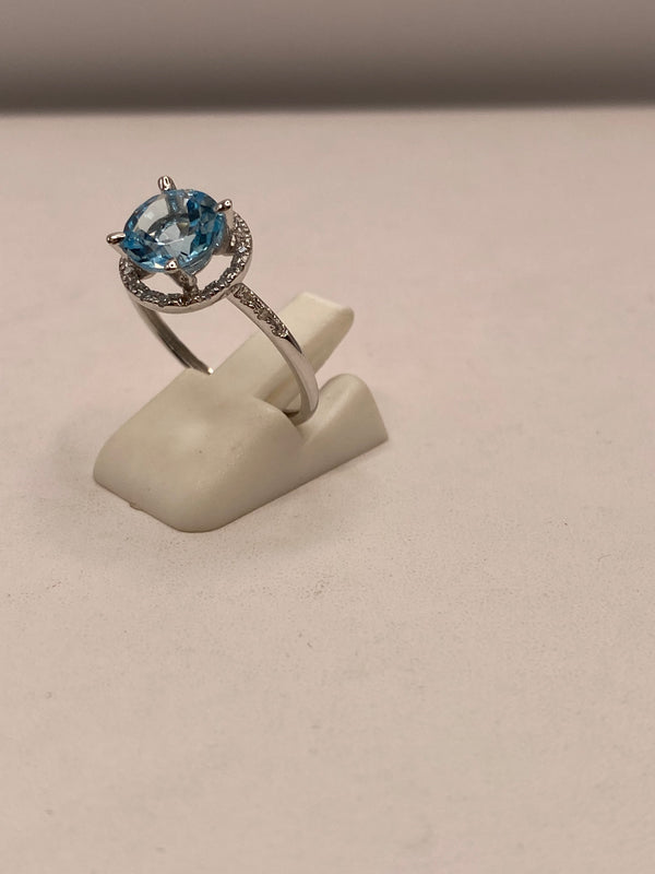Bague Mauboussin topaze en Or Gris 18 K - Taille 59 - 2.27 G
