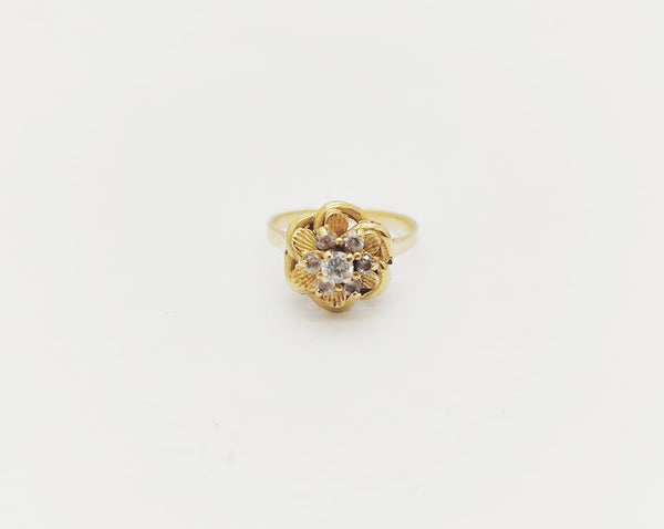 Baguette Chou en Or Jaune 18K avec Oxydes - T52 - 3.15gr