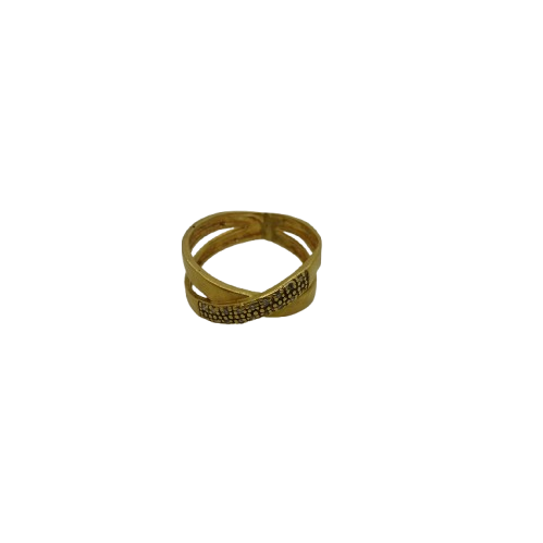 Bague en Or Jaune 18K avec 17 Diamants - T 49