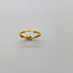 Bague solitaire en or jaune  Taille-53