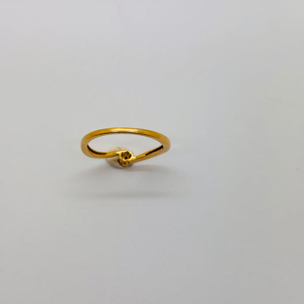 Bague solitaire en or jaune  Taille-53