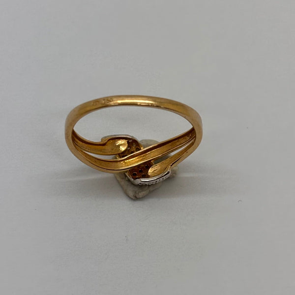 Bague en Or jaune 18K - Taille 52.5