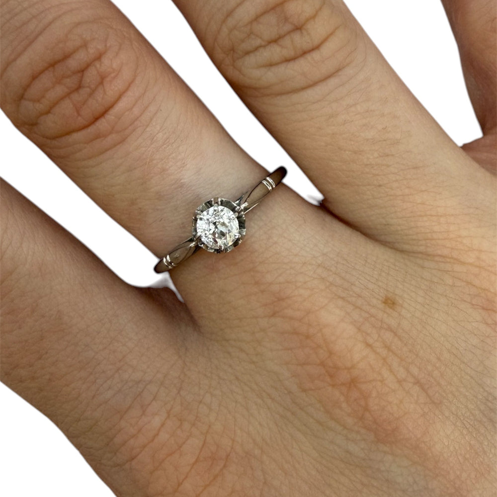 Bague en Or blanc 18 carats - Taille 54