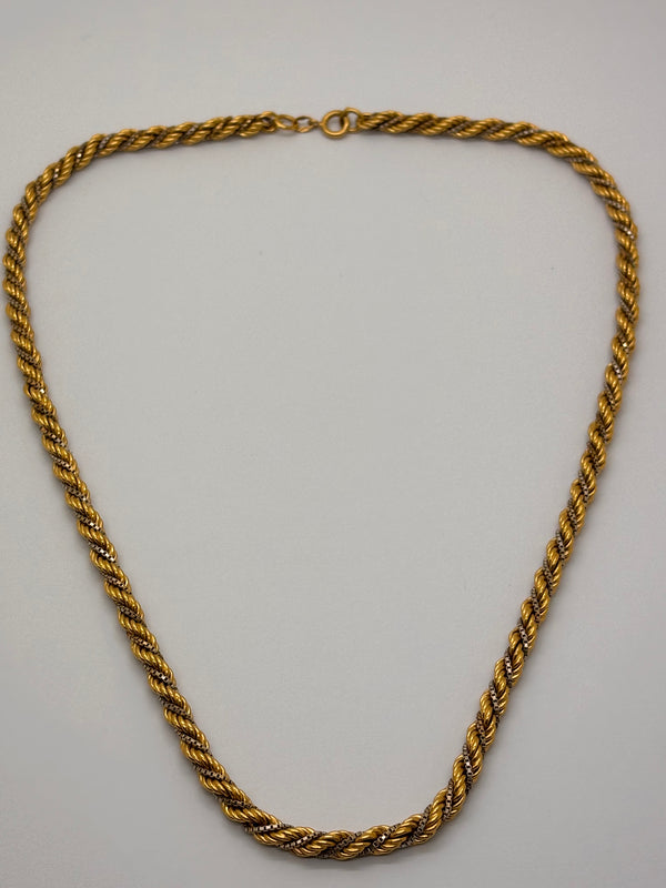 Collier Princesse 18 carats, en or jaune et blanc