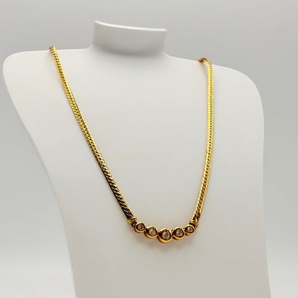Collier Princesse en Or Jaune avec Diamants 18k - 9,54g