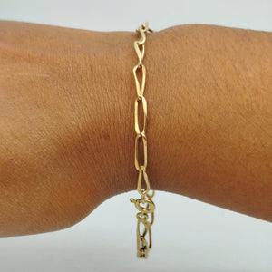 Bracelet Homme Or Jaune Maille Cheval 18 Car