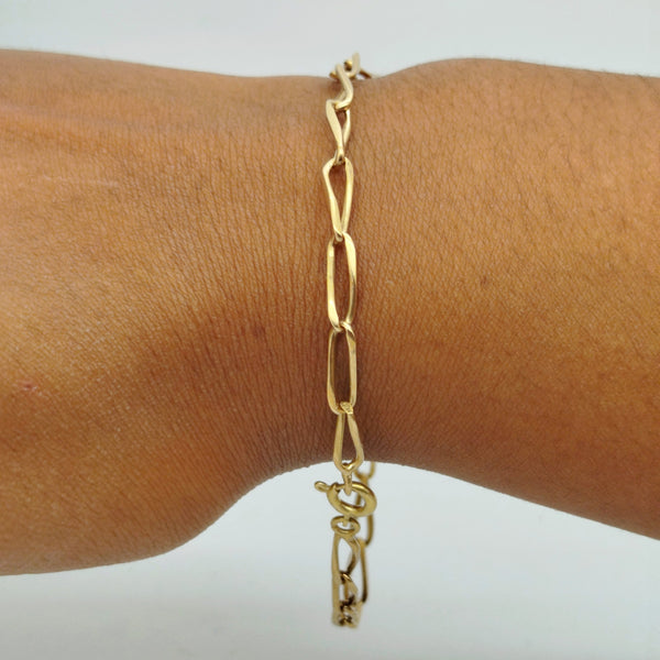 Bracelet Homme Or Jaune Maille Cheval 18 Car