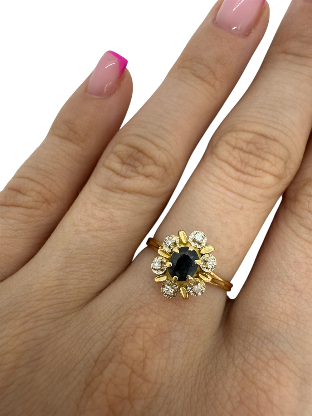 Bagues Marguerite en Or Jaune 18K Taille-52