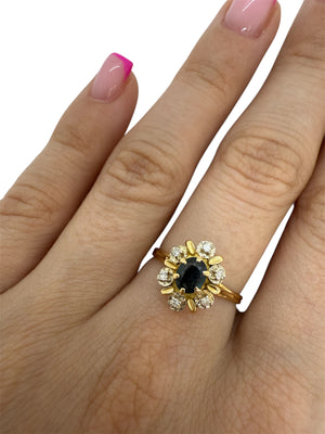 Bagues Marguerite en Or Jaune 18K Taille-52