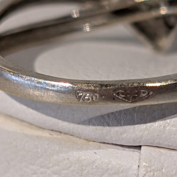 Bagues en Or Blanc 18K avec 3 Diamants de 0.02 cts