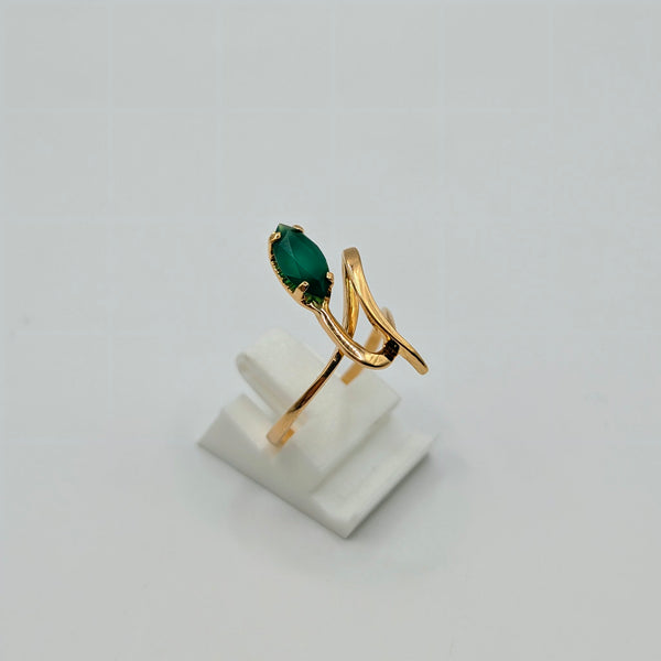 Bague Solitaire Or Jaune 18 K - Taille 53.5 - 2.72 G