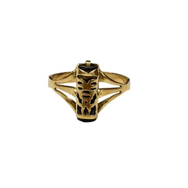 Bague Tiki en Or Jaune 18 K