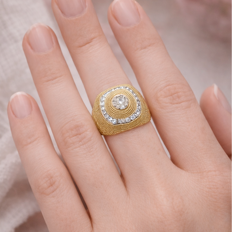 Bague en Or Jaune 18k - 8.63 G