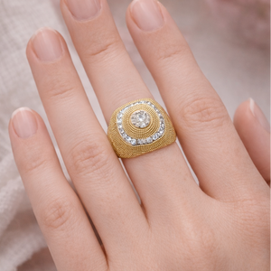Bague en Or Jaune 18k - 8.63 G