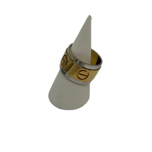 Bague en Or Jaune et Blanc 18K - Taille 62