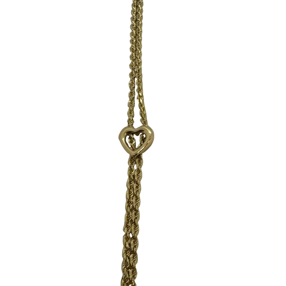 Bracelet Or Jaune 18K Corde diamantée - L19cm - 10.85gr
