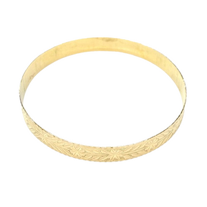 Bracelet Jonc en Or Jaune 18k Travaillé - 12.71 Grs