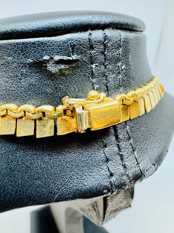 Collier Princesse en Or Jaune 750 avec Fermoir à Cliquet