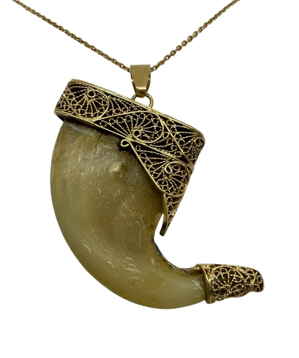 Pendentif Griffe de Félin en Or Jaune 18k - 12.12 G