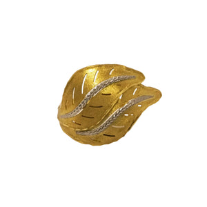 Bague artisanale en or jaune 18 carats avec feu