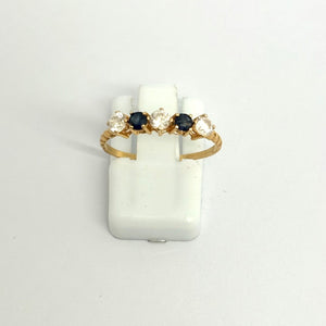 Bague Or Jaune 18 K avec Oxyde de Zirconium
