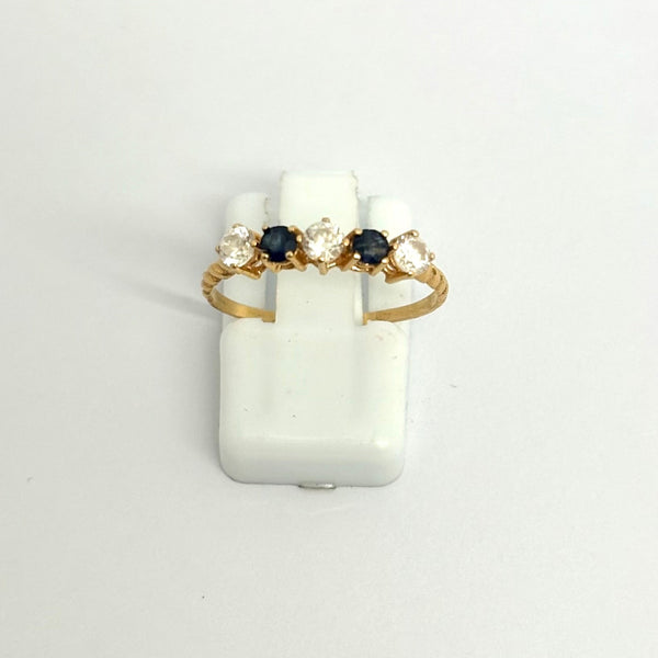 Bague Or Jaune 18 K avec Oxyde de Zirconium