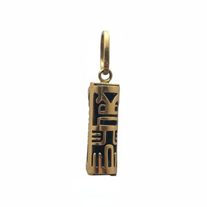 Pendentif en Or Jaune TIKI Porte Bonheur 18K