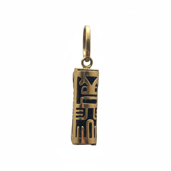 Pendentif en Or Jaune TIKI Porte Bonheur 18K