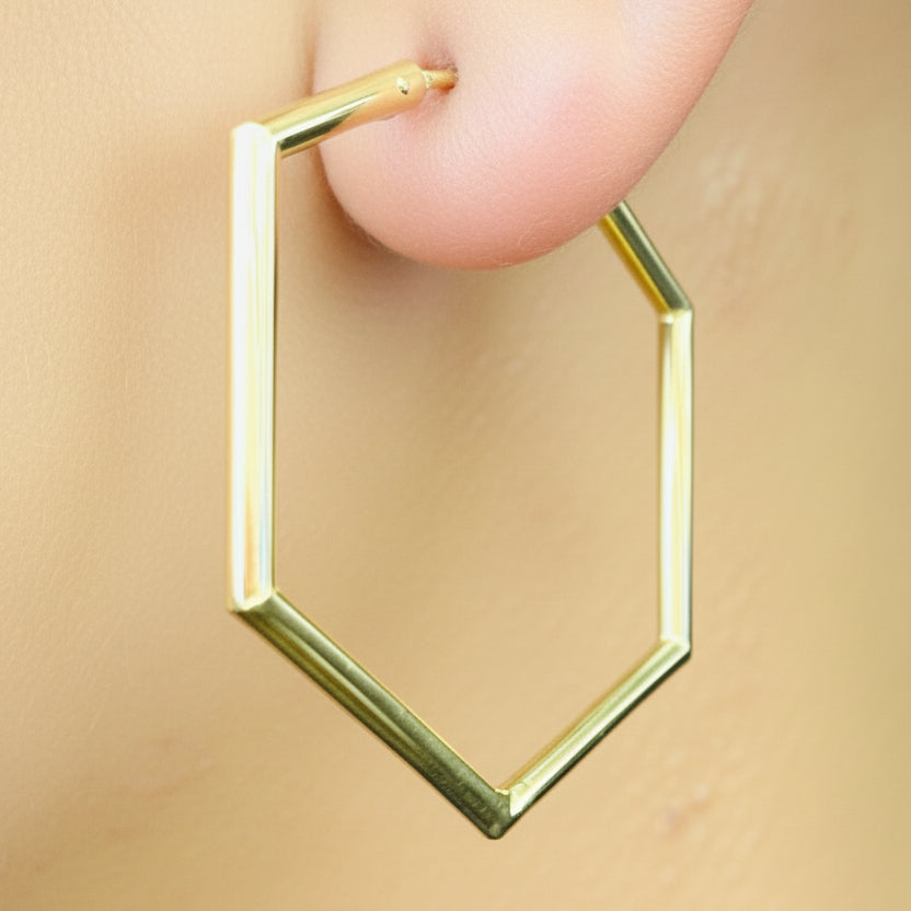 Boucles d'oreilles créoles en or jaune 18 K - 3.25 G