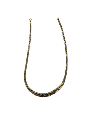 Collier Ras du Cou Or Jaune 18K Maille Haricot