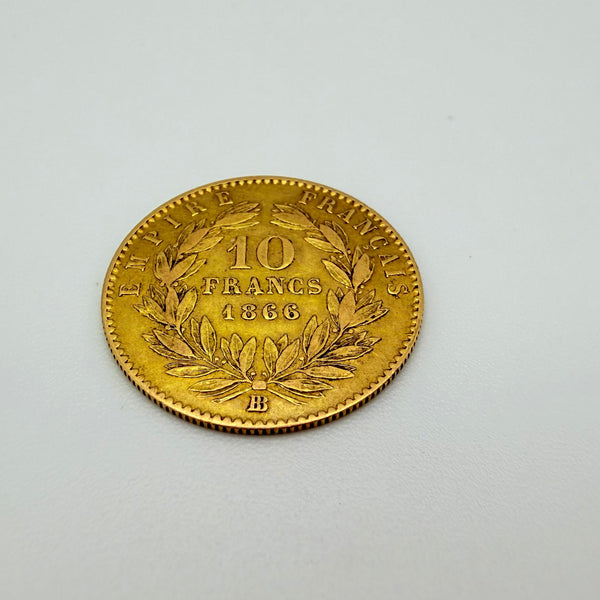 Pièce 10 Francs Napoléon en Or Jaune 20 K