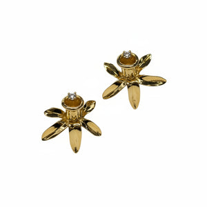 Boucles d'oreilles en or jaune 18k avec