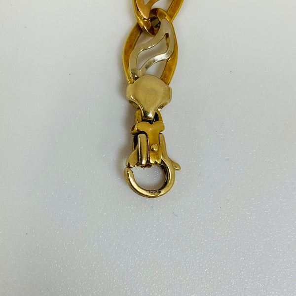 Bracelet Maillon en Or 18 Carats Tête d'Aigle 18 K - 7.88 Grs