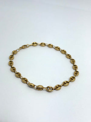 Bracelet Maille Grain de Café Or Jaune 18 K - 6.11 G