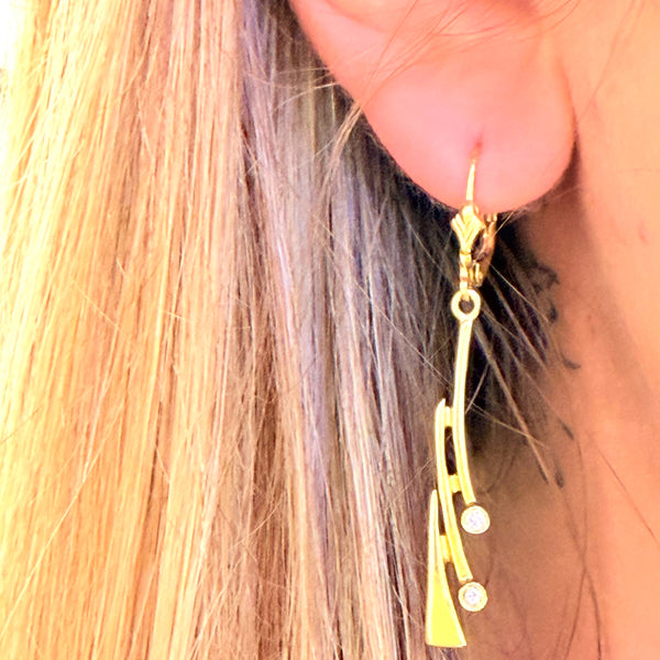 Boucles d'oreilles Dormeuses Or Jaune 18k