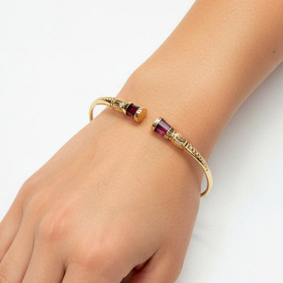 Bracelet jonc malgache en Or Jaune 18K - 12.48Grs