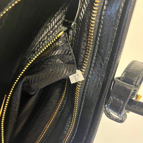 Sac à main Prada Bonnie en cuir noir - Très bon état