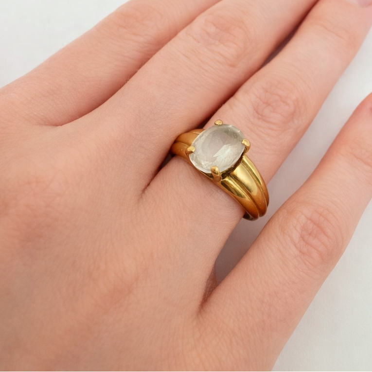 Solitaire en Or Jaune 18k - 3.7 G