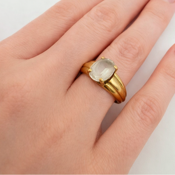 Solitaire en Or Jaune 18k - 3.7 G