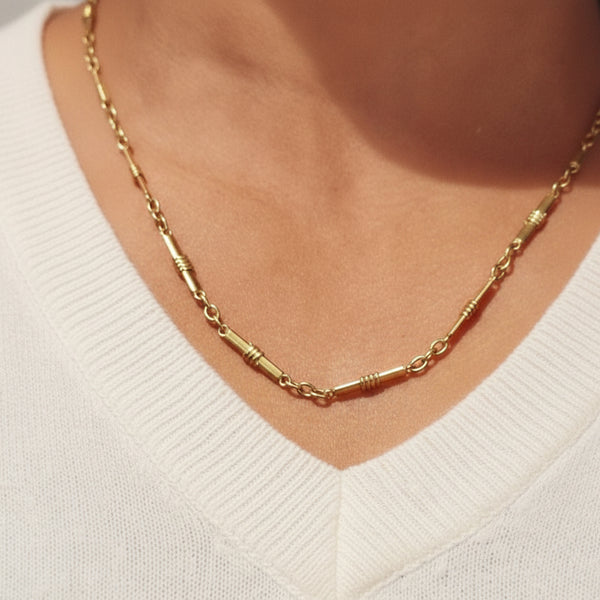 Collier Matinée Fantaisie en Or Jaune 18K - 66 cm - 33.75G