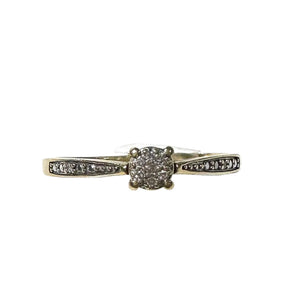 Bague Alliance Solitaire Or Jaune Diamants 18K