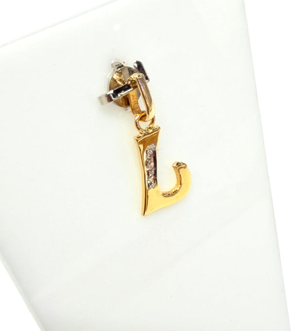 Pendentif Lettre en Or Jaune 18 K - 0.84 G