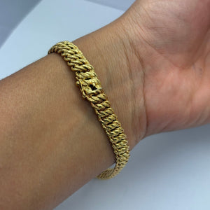 Bracelet Maille Américaine en Or Jaune 18 Carats