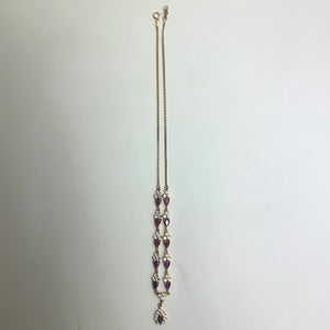 Collier Fantaisie en Or Jaune 18 K avec Oxyde et Rubis