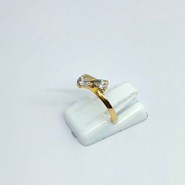 Bague en Or Jaune 18 carats avec Oxyde de Zirconium