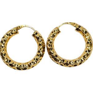 Créoles en Or Jaune 18 Carats avec Fermoir Intérieur