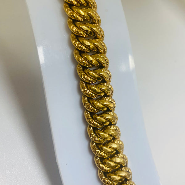 Bracelet maille américaine en Or jaune 18K 27,97g
