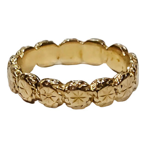 Bague en Or Jaune à Motif 18K